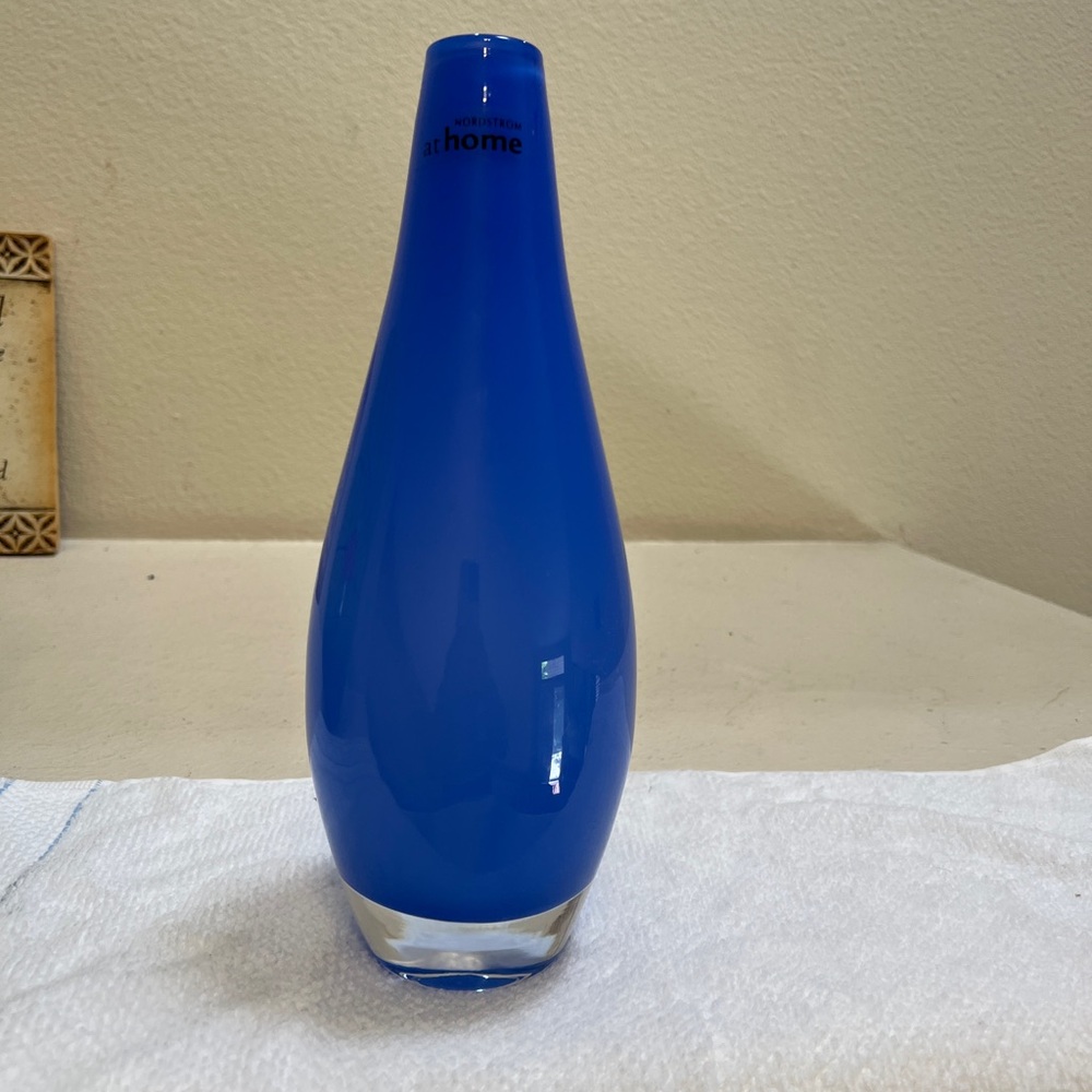 NORDSTROM at‎ home beautiful vase.Hand made in Poland.SKY BLUE